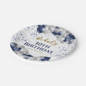 30. Geburtstag Party Marineballons Pappteller (Schrägansicht)