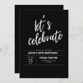 30. Geburtstag Party Minimalistischer Erwachsener Einladung (Vorne/Hinten)
