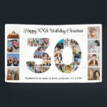 30. Geburtstag Party Nr. 30 FotoCollage Banner<br><div class="desc">Mark 30 Jahre wunderbare Erinnerungen und Abenteuer mit dieser faszinierenden 30. Geburtstagsnummer Foto Collage. Diese anpassbare Vorlage ist die perfekte Mischung aus Kreativität und Stimmung, die es Ihnen ermöglicht, ein wahrhaft unvergessliches Geschenk für den besonderen Tag Ihrer Lieben zu schaffen. Erleben Sie das Wesentliche von unglaublichen Jahren in einem Single-Meisterwerk...</div>