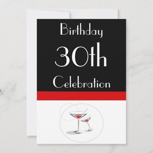 30. Geburtstag Party Personalisierte Einladung (Vorderseite)