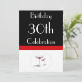 30. Geburtstag Party Personalisierte Einladung (Stehend Vorderseite)