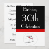 30. Geburtstag Party Personalisierte Einladung (Vorne/Hinten)
