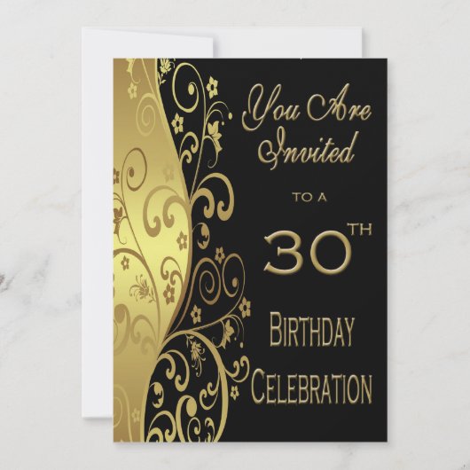 30. Geburtstag Party Personalisierte Einladung (Vorderseite)