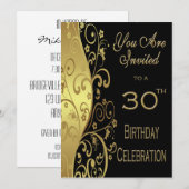 30. Geburtstag Party Personalisierte Einladung (Vorne/Hinten)