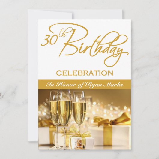 30. Geburtstag Party Personalisierte Einladung (Vorderseite)