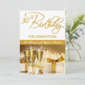 30. Geburtstag Party Personalisierte Einladung (Stehend Vorderseite)