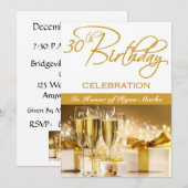 30. Geburtstag Party Personalisierte Einladung (Vorne/Hinten)