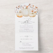 30. Geburtstag Party Pumpkin Herbstlaub All In One Einladung (Innen)