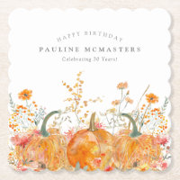 30. Geburtstag Party Pumpkin Wildblume Custom