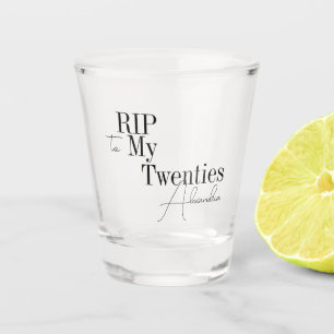 30. Geburtstag Party RIP 20s Minimal Schnapsglas