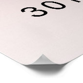 30. Geburtstag Party Rose Gold Glitzer Poster (Ecke)