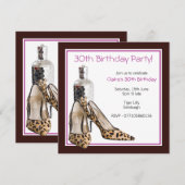30. Geburtstag Party Schuhe Einladung (Vorne/Hinten)