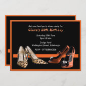 30. Geburtstag Party Schuhe Einladung (Vorne/Hinten)