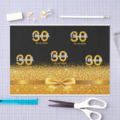 30. Geburtstag Party schwarzen Gold Name Seidenpapier (Handwerk)