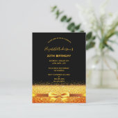 30. Geburtstag Party Schwarzer Goldbogen Einladung Postkarte