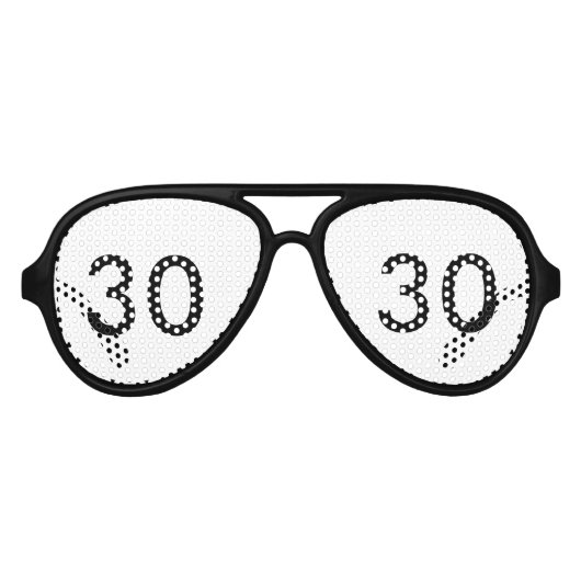 30. Geburtstag Party Shades Partybrille (Vorderseite)
