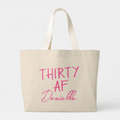 30. Geburtstag Personalisiert Funny 30 Jumbo Stoffbeutel (Rückseite)