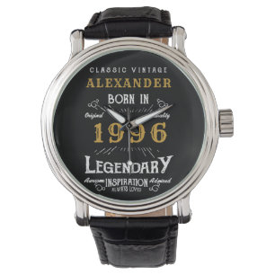 30. Geburtstag Personalisiert Geboren 1996 Vintage Armbanduhr