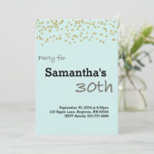 30. Geburtstag Personalisiert in Pastellfarben Einladung (Stehend Vorderseite)