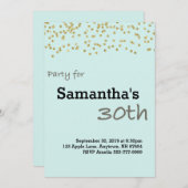 30. Geburtstag Personalisiert in Pastellfarben Einladung (Vorne/Hinten)