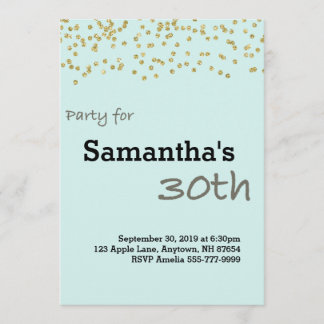 30. Geburtstag Personalisiert in Pastellfarben Einladung