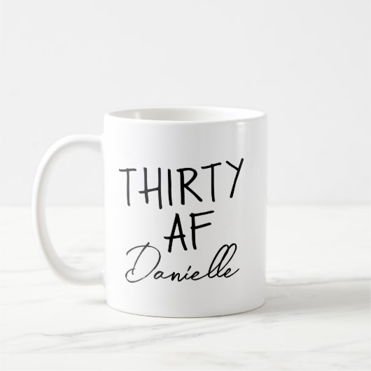 30. Geburtstag Personalisiert Kaffeetasse (Links)