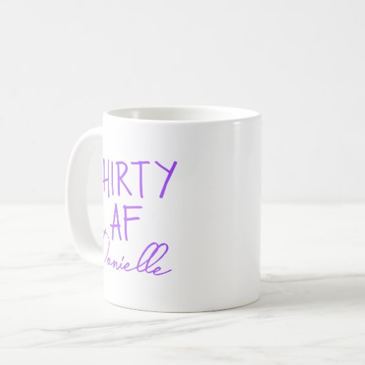 30. Geburtstag Personalisiert Kaffeetasse (Vorderseite Links)