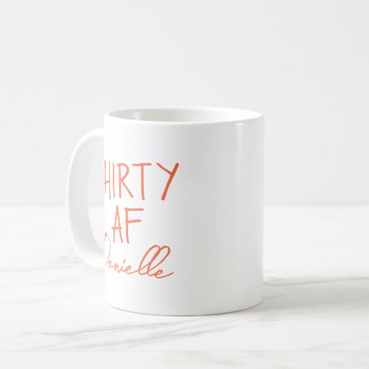 30. Geburtstag Personalisiert Kaffeetasse (Vorderseite Links)