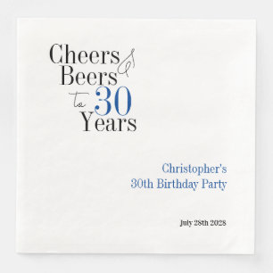 30. Geburtstag Personalisierte Prost Biere Party Serviette