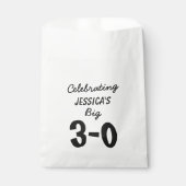 30. Geburtstag Personalisiertes Party Geschenktütchen (Vorderseite)