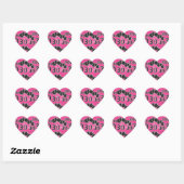 30. Geburtstag PINK BLACK Stickers (Blatt)