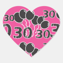 30. Geburtstag PINK BLACK Stickers