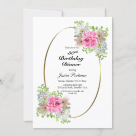 30. Geburtstag Pink Gold Party Einladung