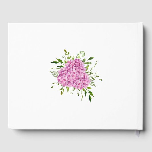 30. Geburtstag Pink Hydrangeas Gästebuch (Rückseite)