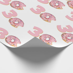 30. Geburtstag Pinker Donut Geschenkpapier