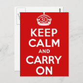 30. Geburtstag Postkarte (Vorne/Hinten)