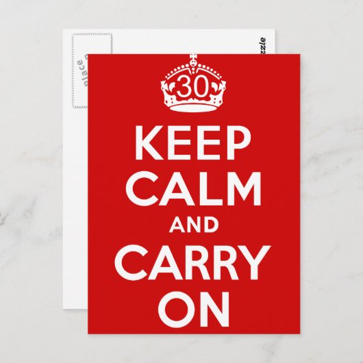 30. Geburtstag Postkarte (Vorne/Hinten)