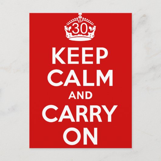 30. Geburtstag Postkarte (Vorderseite)