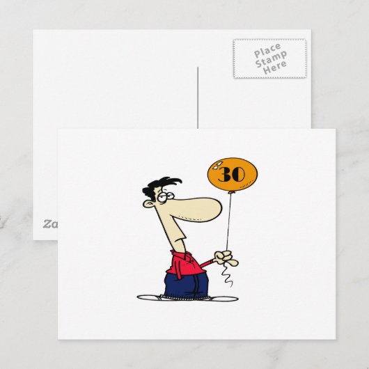 30. Geburtstag Postkarte (Vorne/Hinten)