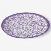 30. Geburtstag Random Zahlenmuster Schwarz/Weiß Pappteller (Schrägansicht)