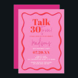 30. Geburtstag Rede dreißig mit mir, wavy Border Einladung<br><div class="desc">Feiern Sie den Meilenstein, mit unserem "Talk Thirty to Me Wavy Border 30. Birthday Invitation" den 30. Diese Einladungen sind für den anspruchsvollen Individuum gedacht, der eine Mischung aus Eleganz und Einzigartigkeit sucht. Sie sind die perfekte Präambel für ein unvergessliches Fest. Jede Karte präsentiert ein schicke, welliges Grenzdesign, das die...</div>