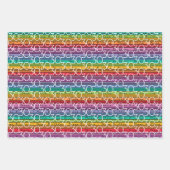 30. Geburtstag Regenbogenstreifen Geschenkpapier Set (Vorderseite)