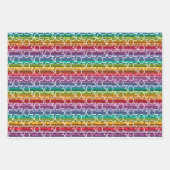 30. Geburtstag Regenbogenstreifen Geschenkpapier Set (Vorderseite 3)
