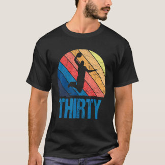 30. Geburtstag Retro Basketball 30 Jahre alter Man T-Shirt