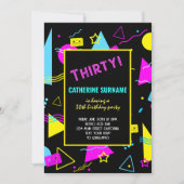 30. Geburtstag Retro-Party Einladung (Vorderseite)