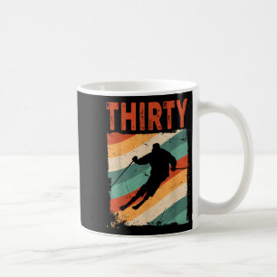 30. Geburtstag Retro Skifahren 30 Jahre alt Männer Kaffeetasse