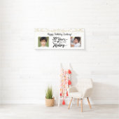 30. Geburtstag Retro String Lights 2 Fotos Banner (Insitu)