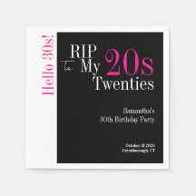 30. Geburtstag RIP 20 Hallo 30er Party Black Pink