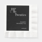 30. Geburtstag RIP 20er Schwarz-Weiß-Party Serviette (Vorderseite)