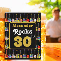 30. Geburtstag Rock and Roll Gitarre Personalisier